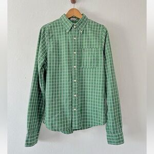 Abercrombie & Fitch Green Plaid Button-Down Shirt